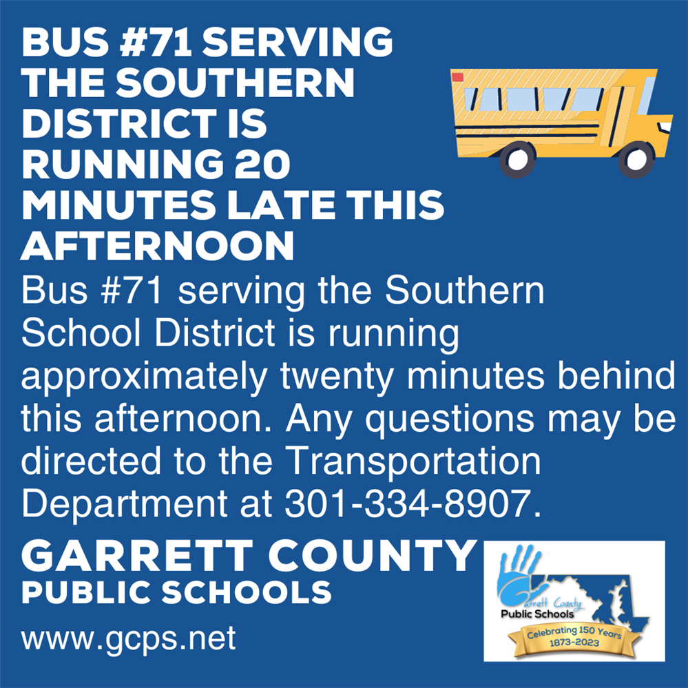 Infographic highlighting a late bus as detailed in the story.